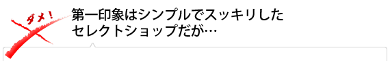 第一印象はシンプルでスッキリしたセレクトショップだが…