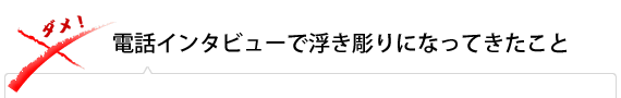 電話インタビューで浮き彫りになってきたこと