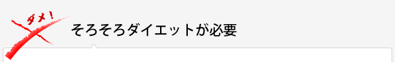 そろそろダイエットが必要